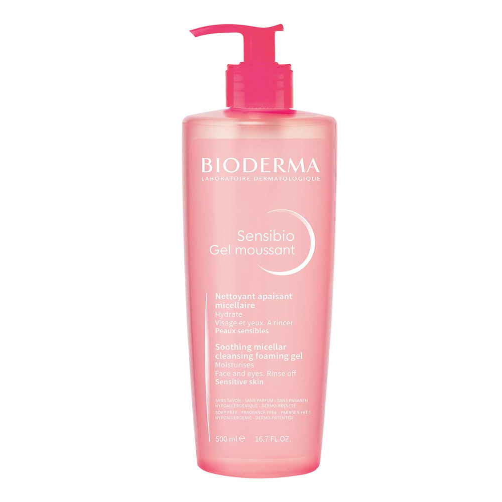 BIODERMA SENSIBIO GEL MOUSSANT, 500 ML.