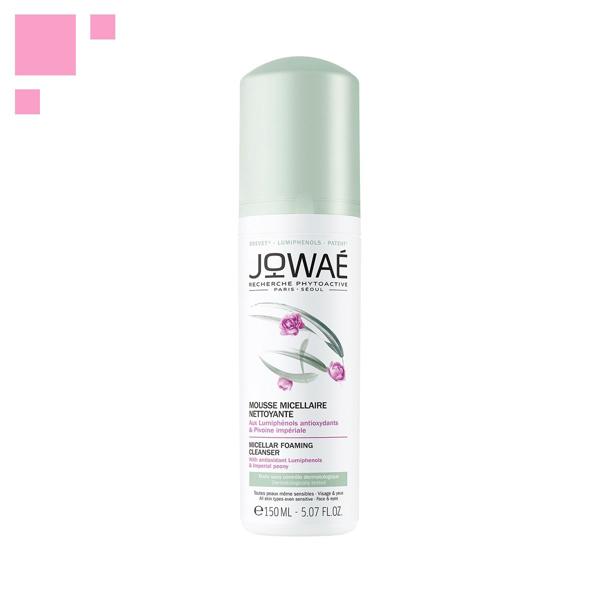 JOWAE MOUSSE MICELAR DESMAQUILLANTE, 150 ML.
