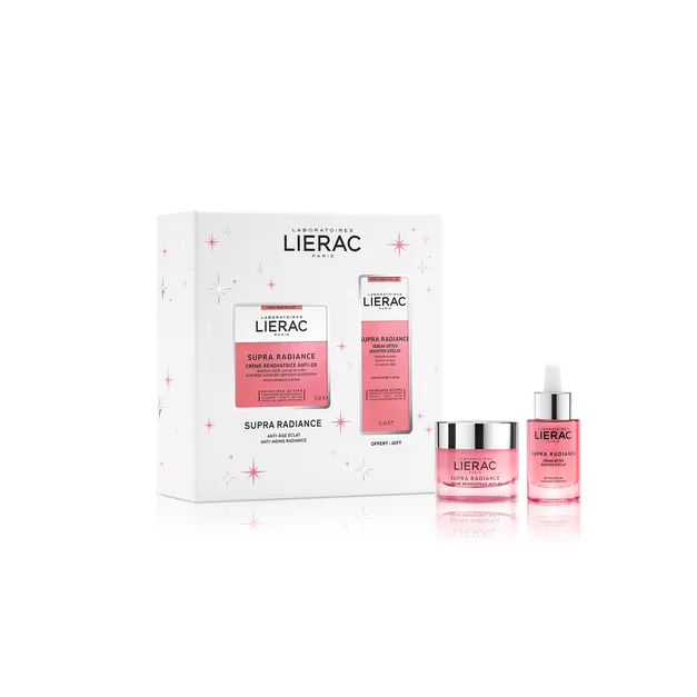 LIERAC SUPRA RADIANCE COFRE DE NAVIDAD: SUPRA RADIANCE CREMA 50ML + SERUM DETOX POTENCIADOR DE LUMINOSIDAD 30ML EN OBSEQUIO