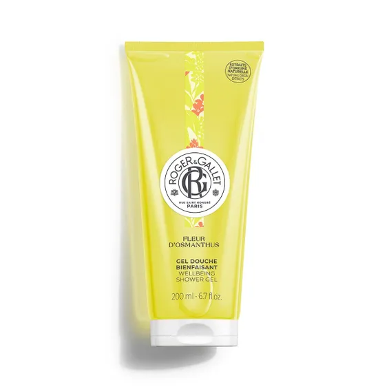 ROGER & GALLET: GEL DE DUCHA BIENESTAR FLEUR D'OSMANTHUS, 200 ML.