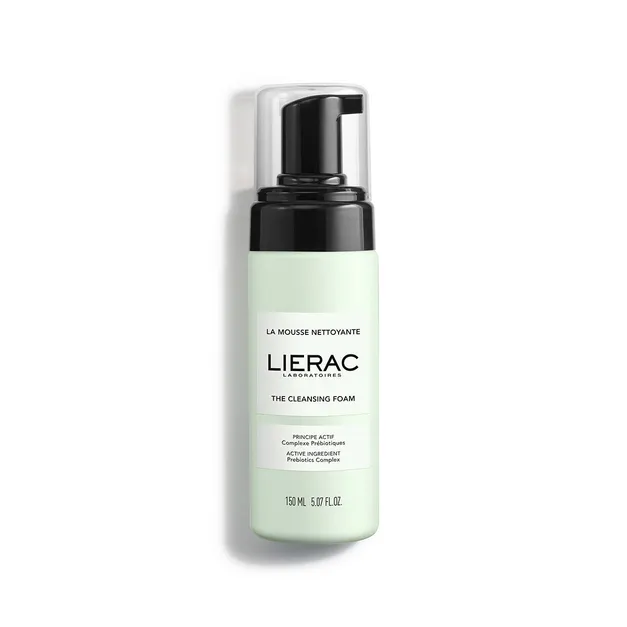 LIERAC: DESMAQUILLANTE ESPUMA LIMPIADORA, 150 ML.